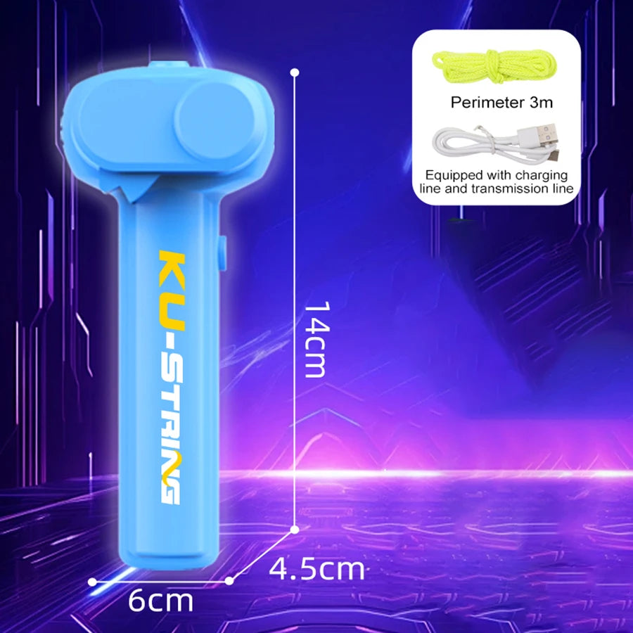 Chidren String Rope Glow in The Dark Toys String Rope Launcher Luminous Portable Handheld String Stress Relief Toy For Kids