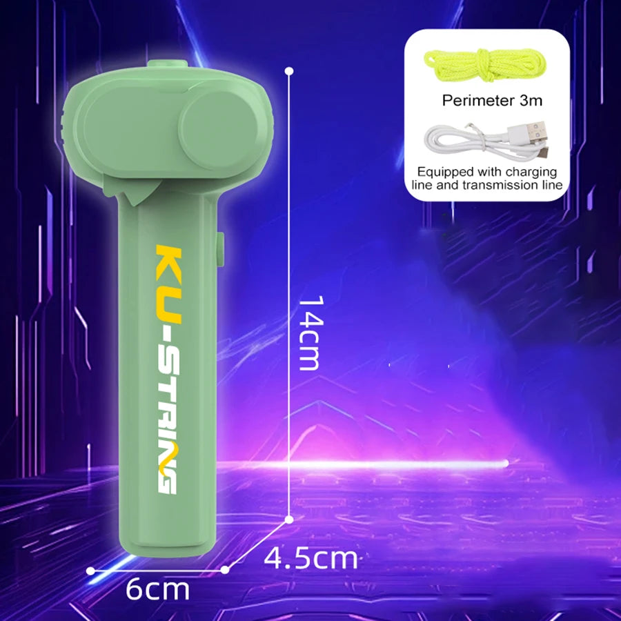 Chidren String Rope Glow in The Dark Toys String Rope Launcher Luminous Portable Handheld String Stress Relief Toy For Kids