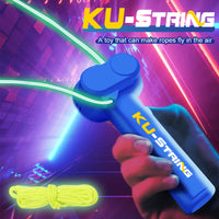 Chidren String Rope Glow in The Dark Toys String Rope Launcher Luminous Portable Handheld String Stress Relief Toy For Kids