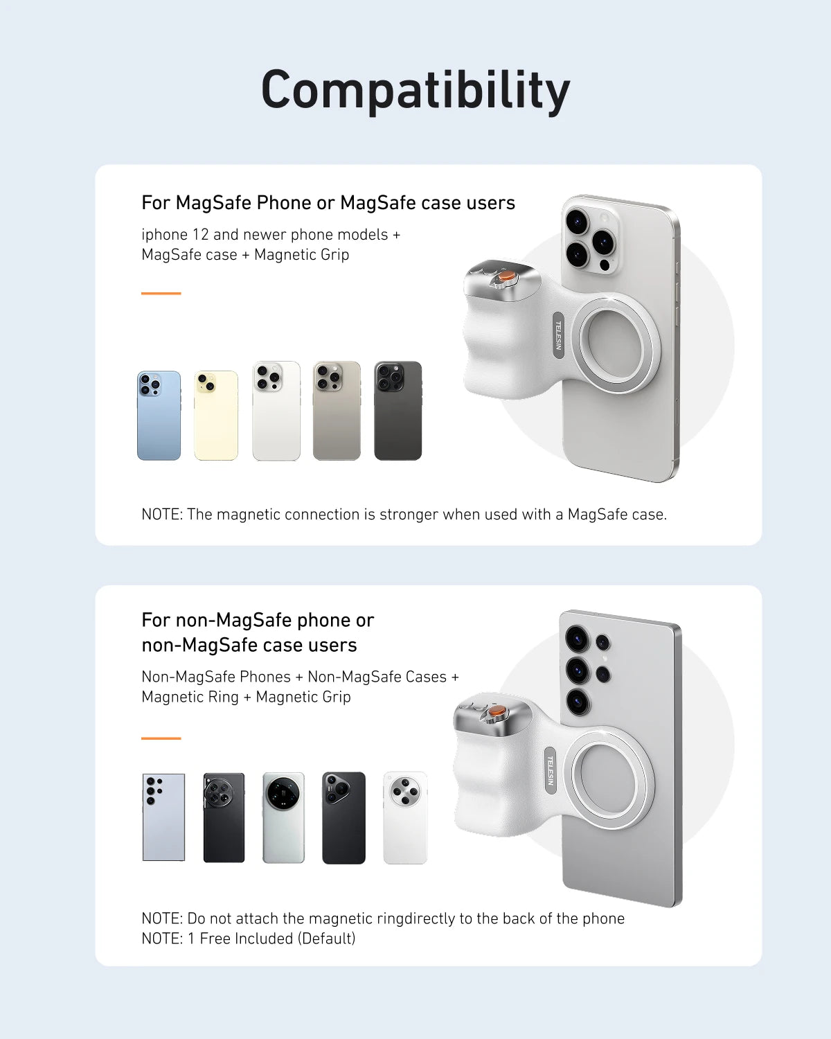 UrStorely : Magnetic Phone Camera Grip & Remote