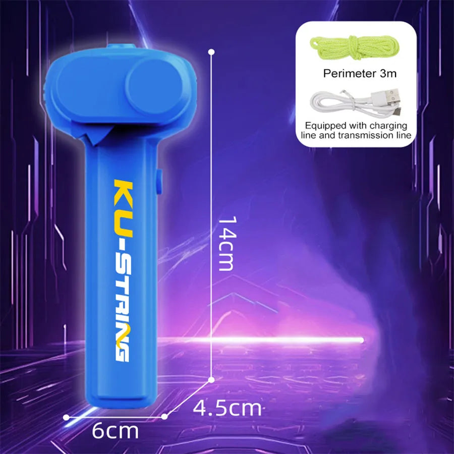 Chidren String Rope Glow in The Dark Toys String Rope Launcher Luminous Portable Handheld String Stress Relief Toy For Kids