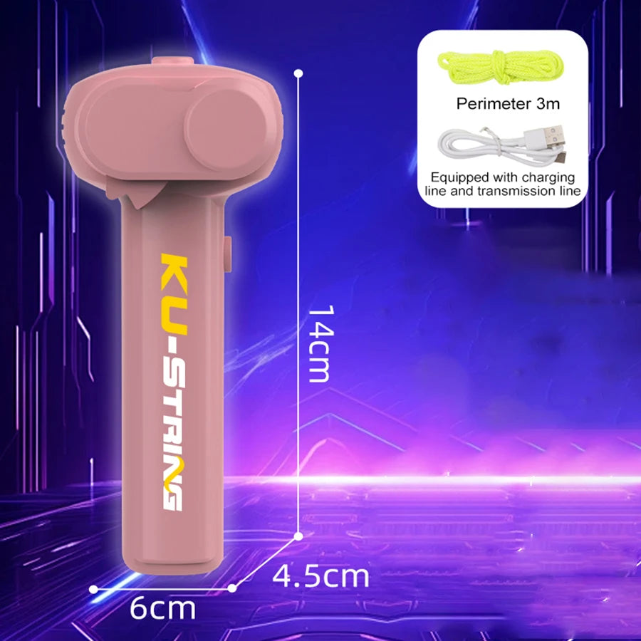 Chidren String Rope Glow in The Dark Toys String Rope Launcher Luminous Portable Handheld String Stress Relief Toy For Kids